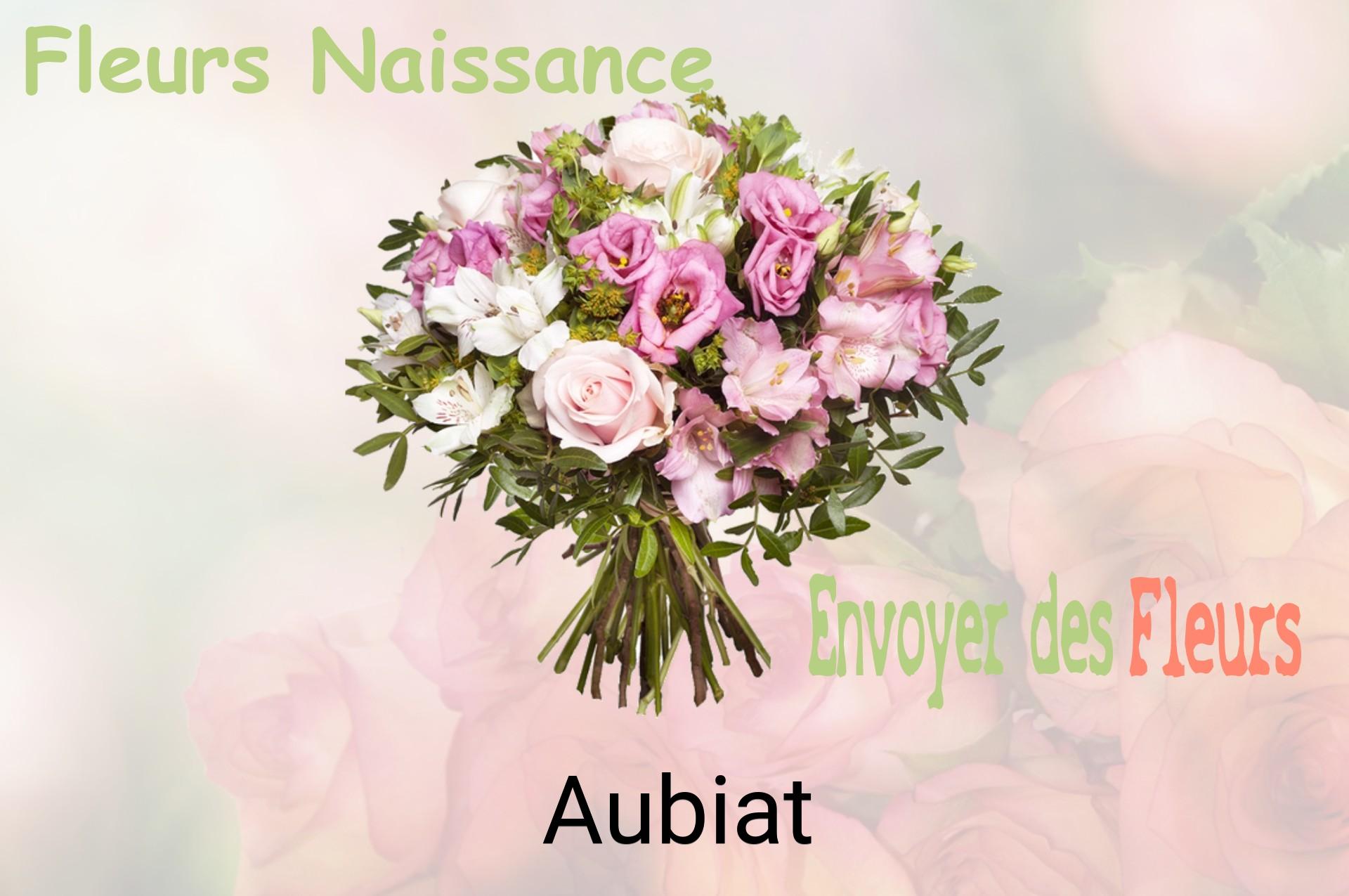Bouquet de fleurs de naissance livré à Aubiat