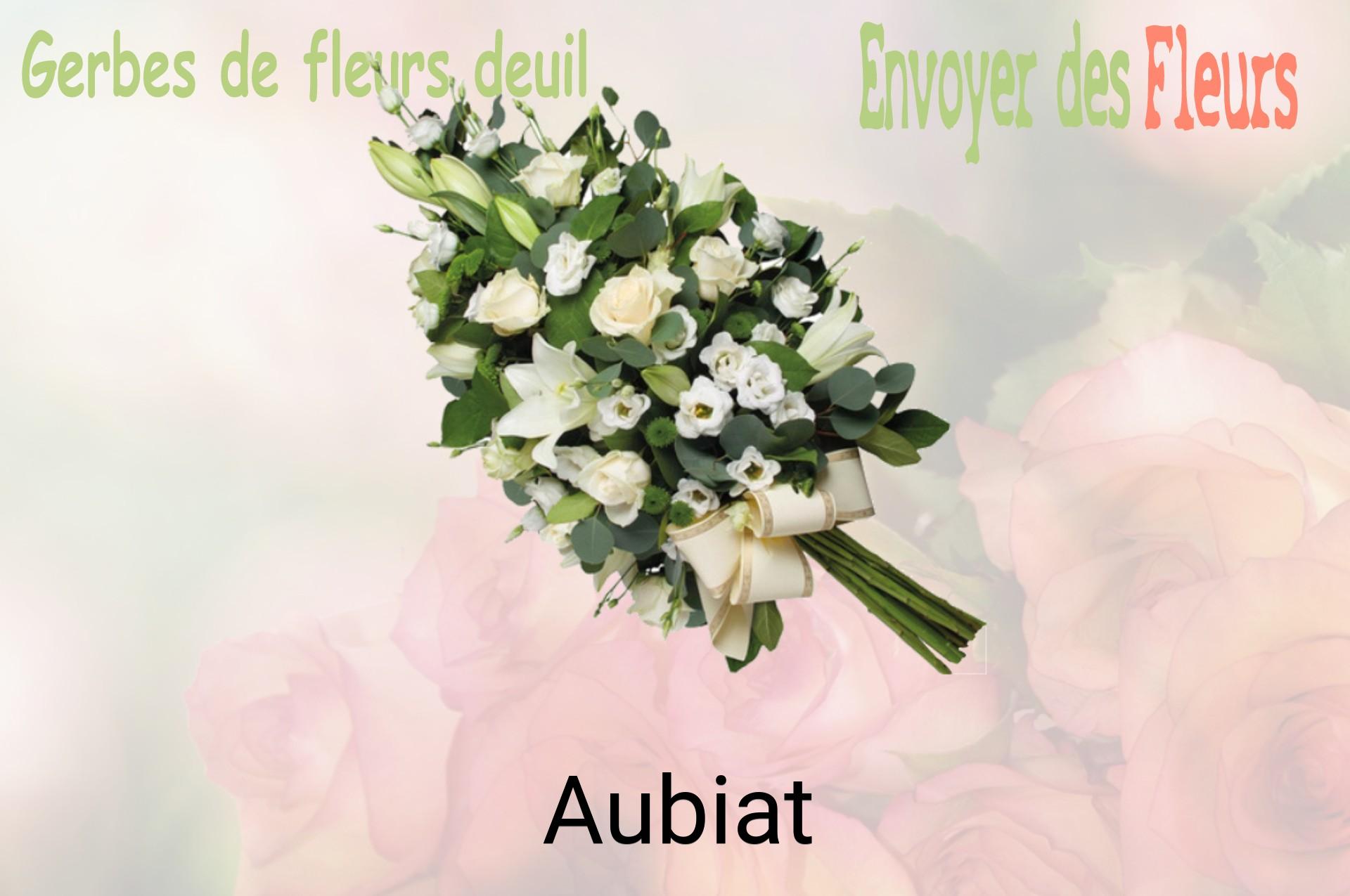 Gerbe de fleurs de deuil livrée à Aubiat